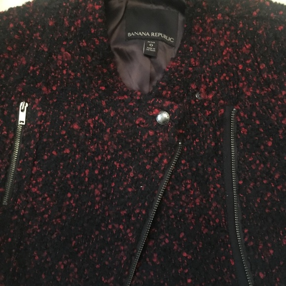 Banana Republic Red and Black tweed blazer Size 0 - Picture 2 of 2